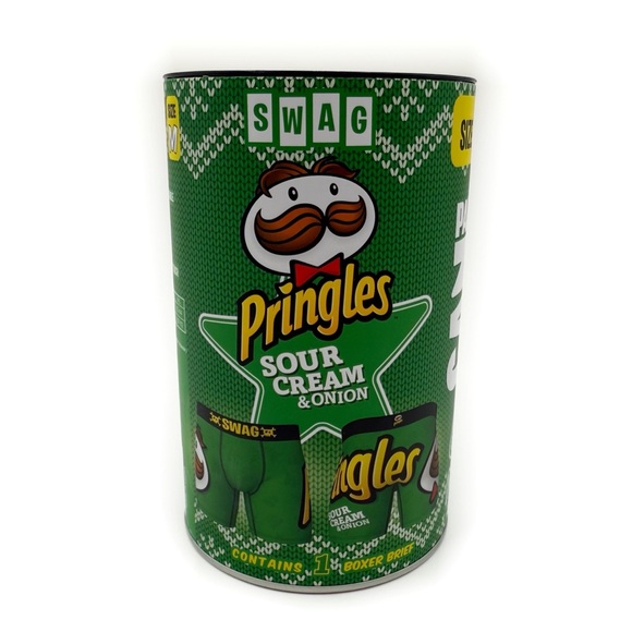 Pringles Sour Cream and Onion Swag Boxer Briefs Mens Medium Underwear Green Gift - Picture 1 of 5